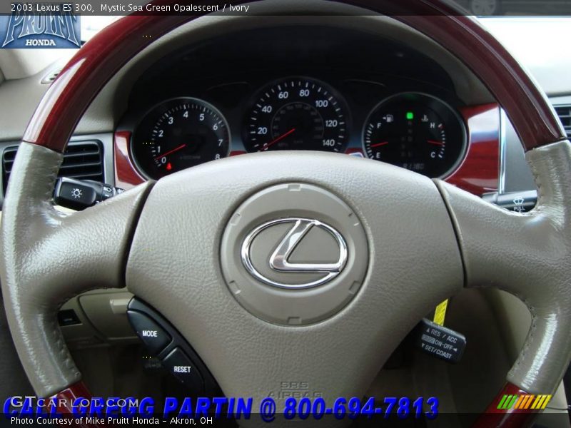 Mystic Sea Green Opalescent / Ivory 2003 Lexus ES 300