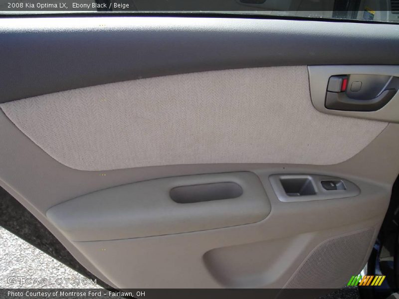 Ebony Black / Beige 2008 Kia Optima LX