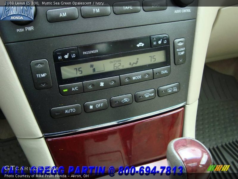 Mystic Sea Green Opalescent / Ivory 2003 Lexus ES 300