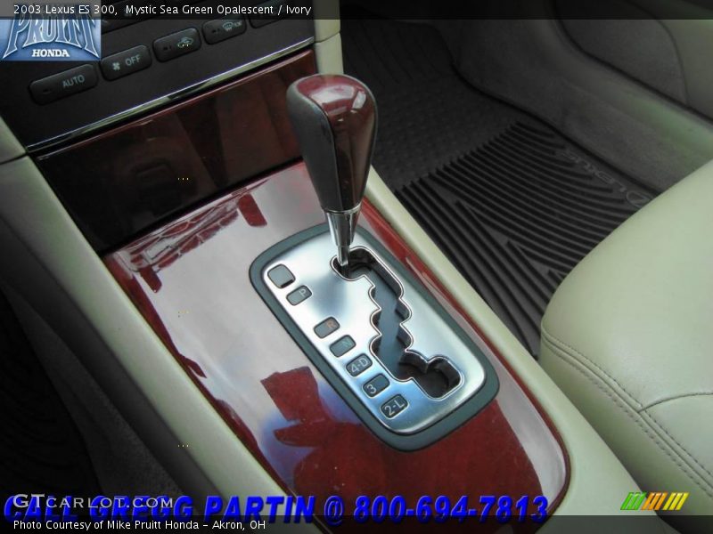 Mystic Sea Green Opalescent / Ivory 2003 Lexus ES 300