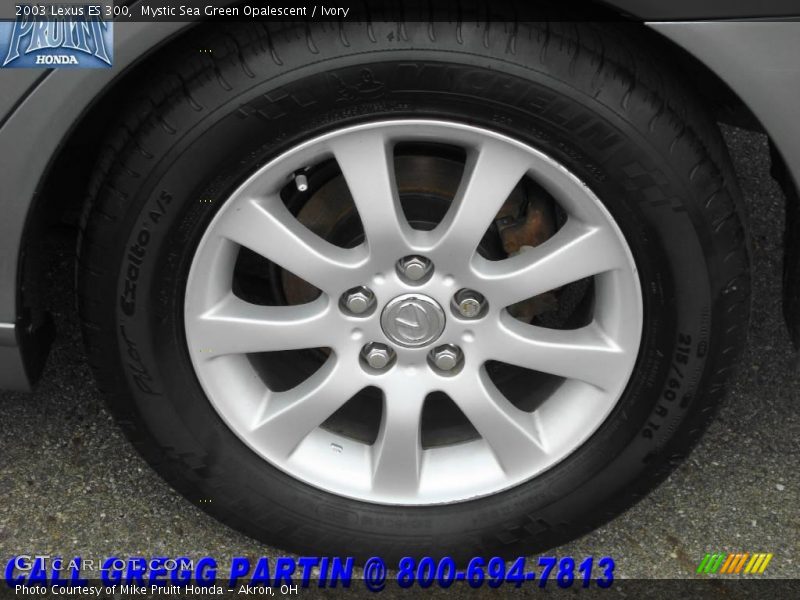 Mystic Sea Green Opalescent / Ivory 2003 Lexus ES 300