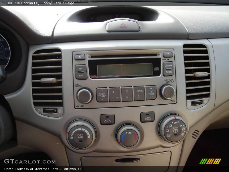 Ebony Black / Beige 2008 Kia Optima LX