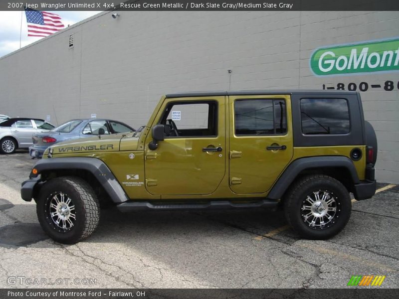 Rescue Green Metallic / Dark Slate Gray/Medium Slate Gray 2007 Jeep Wrangler Unlimited X 4x4