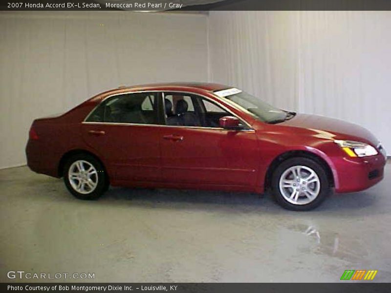 Moroccan Red Pearl / Gray 2007 Honda Accord EX-L Sedan