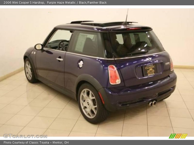 Purple Haze Metallic / Black/Panther Black 2006 Mini Cooper S Hardtop
