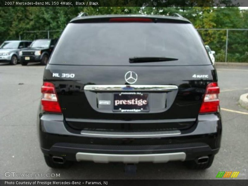 Black / Black 2007 Mercedes-Benz ML 350 4Matic