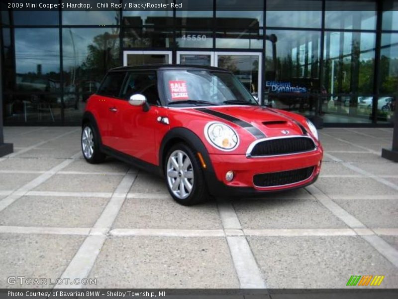 Chili Red / Black/Rooster Red 2009 Mini Cooper S Hardtop
