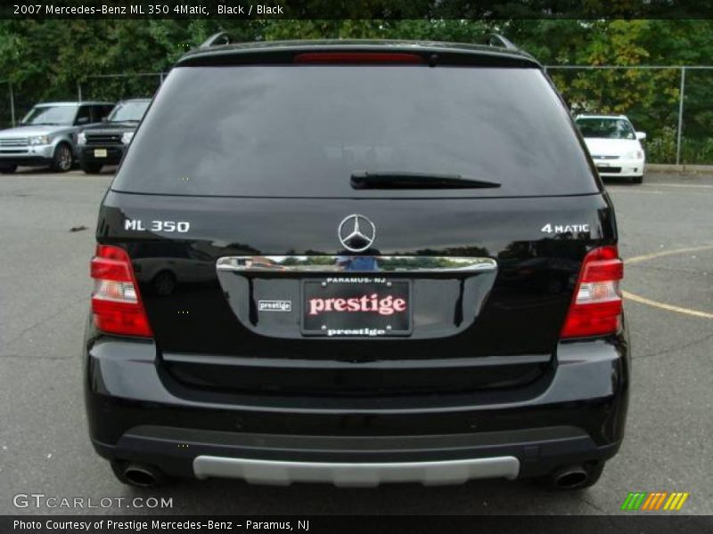 Black / Black 2007 Mercedes-Benz ML 350 4Matic