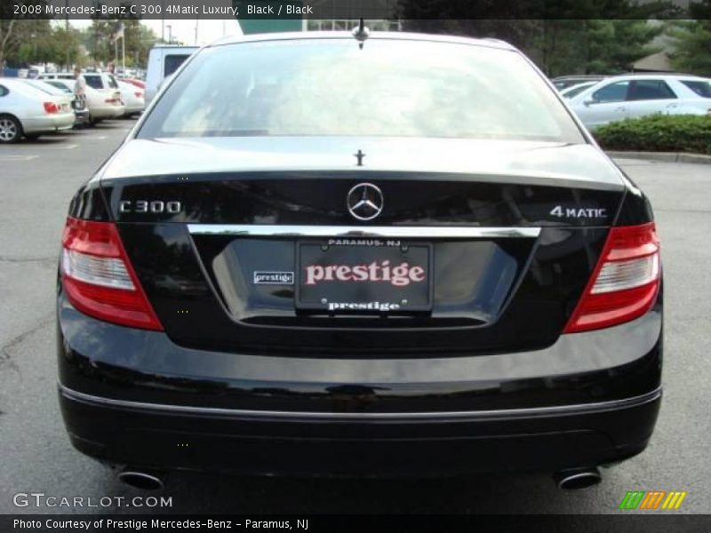 Black / Black 2008 Mercedes-Benz C 300 4Matic Luxury