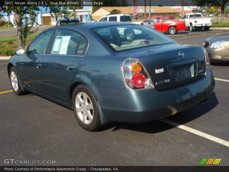 Opal Blue Metallic / Blond Beige 2002 Nissan Altima 2.5 S