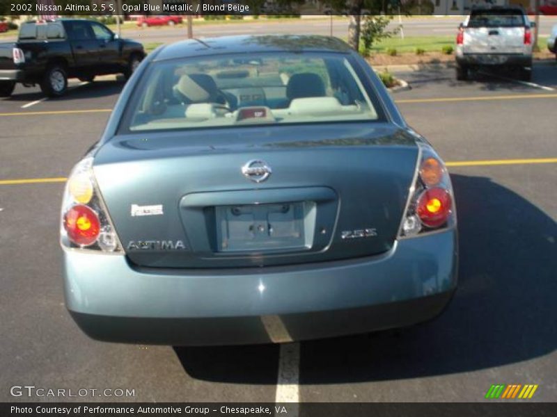 Opal Blue Metallic / Blond Beige 2002 Nissan Altima 2.5 S