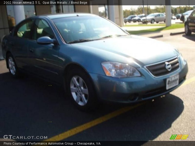 Opal Blue Metallic / Blond Beige 2002 Nissan Altima 2.5 S