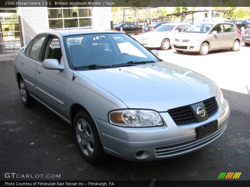 Brilliant Aluminum Metallic / Sage 2006 Nissan Sentra 1.8 S