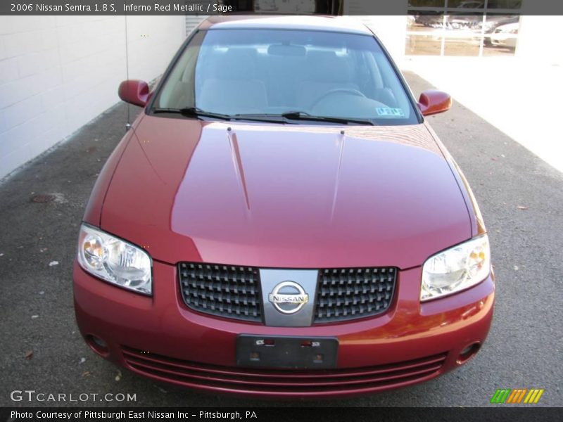 Inferno Red Metallic / Sage 2006 Nissan Sentra 1.8 S