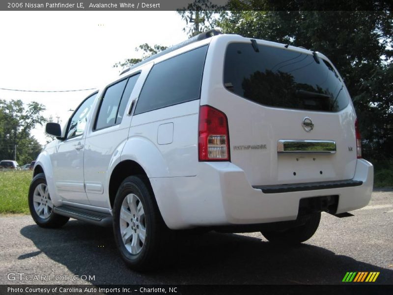 Avalanche White / Desert 2006 Nissan Pathfinder LE