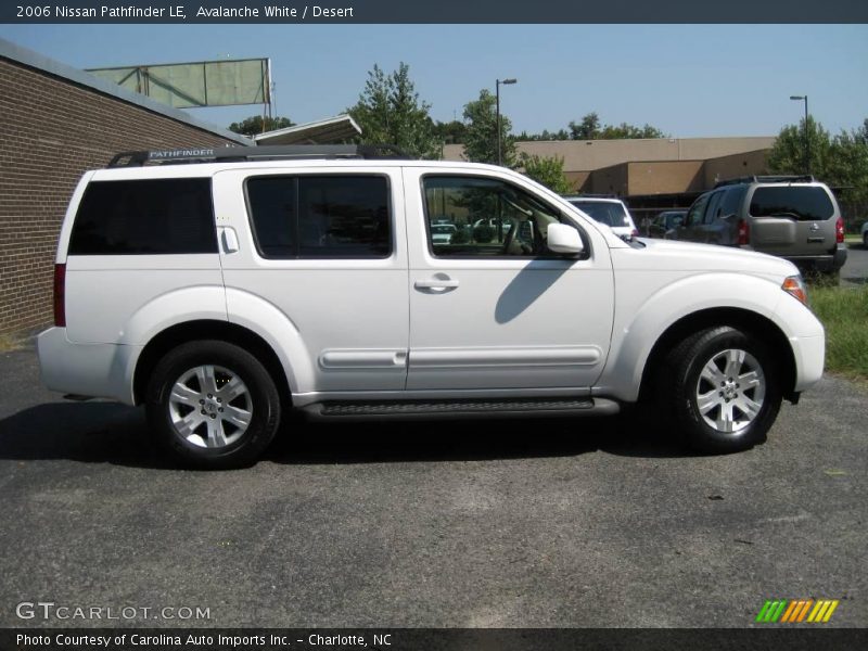 Avalanche White / Desert 2006 Nissan Pathfinder LE