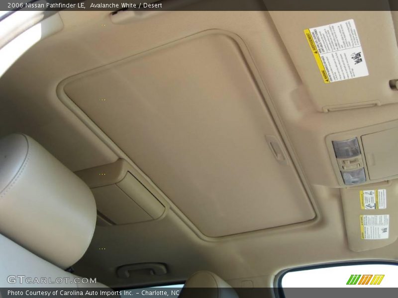 Avalanche White / Desert 2006 Nissan Pathfinder LE