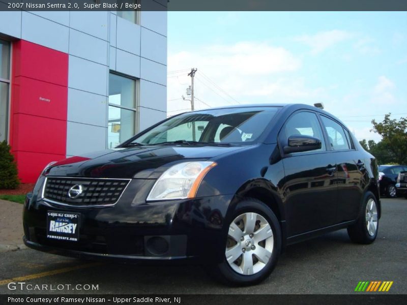 Super Black / Beige 2007 Nissan Sentra 2.0