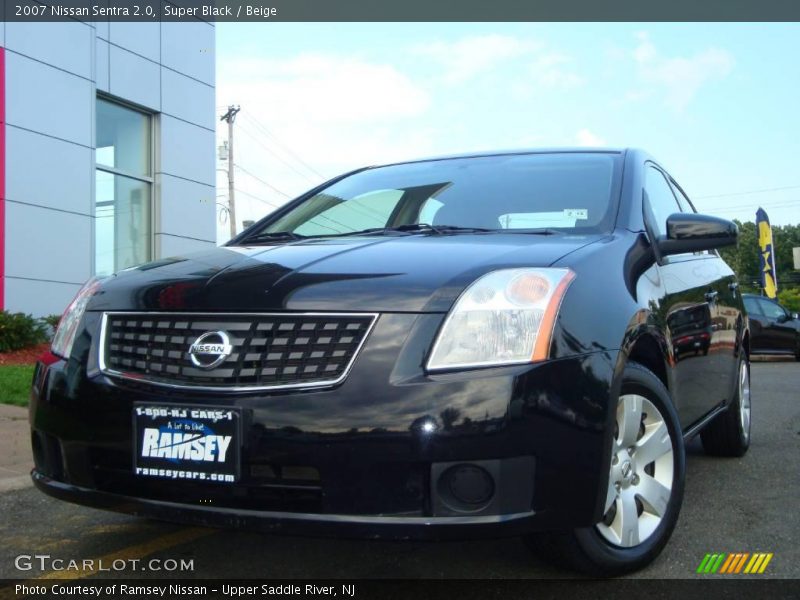 Super Black / Beige 2007 Nissan Sentra 2.0