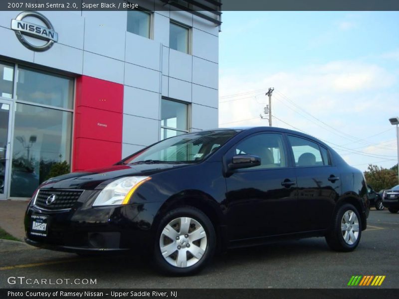 Super Black / Beige 2007 Nissan Sentra 2.0