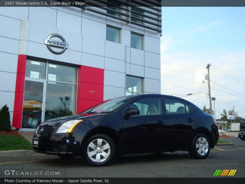 Super Black / Beige 2007 Nissan Sentra 2.0