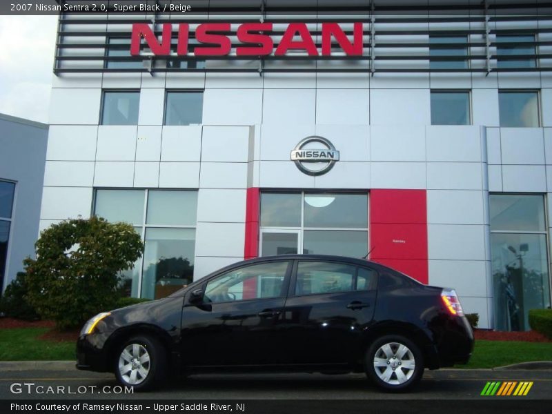Super Black / Beige 2007 Nissan Sentra 2.0