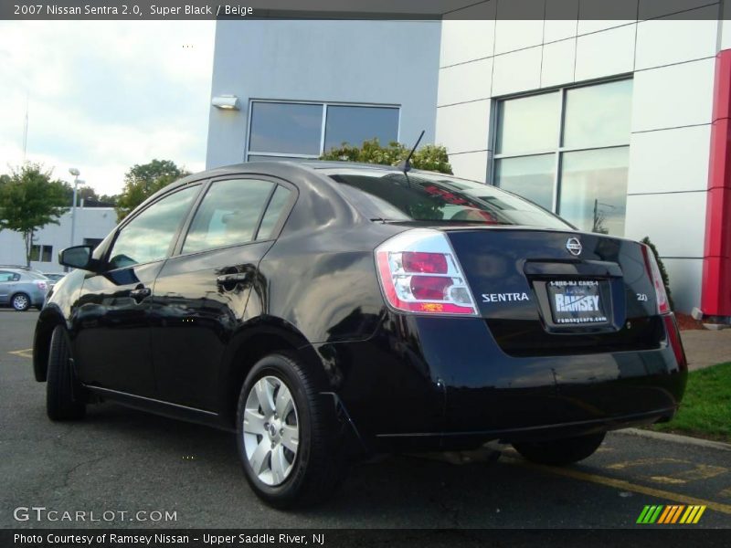 Super Black / Beige 2007 Nissan Sentra 2.0