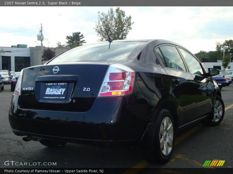 Super Black / Beige 2007 Nissan Sentra 2.0