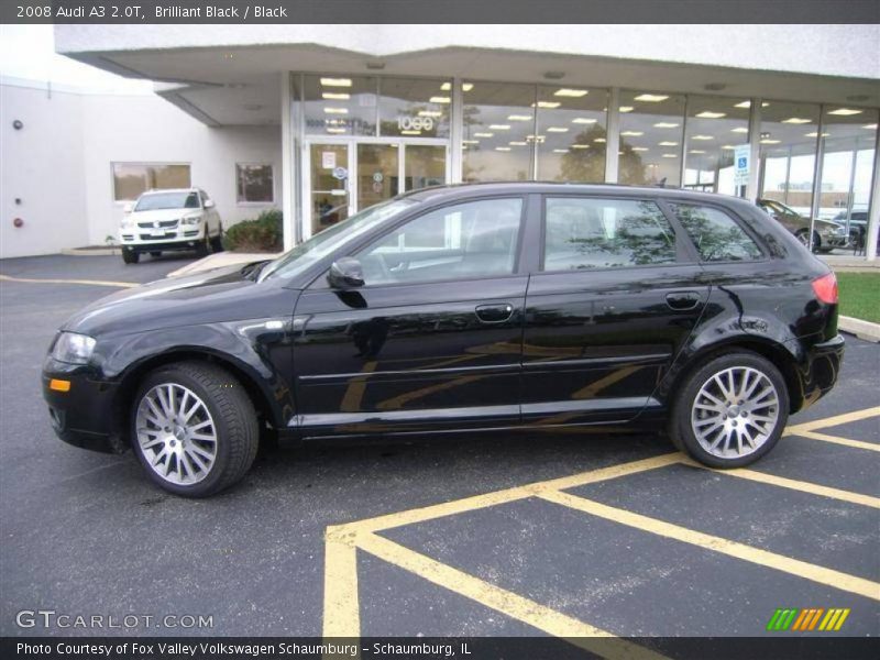 Brilliant Black / Black 2008 Audi A3 2.0T