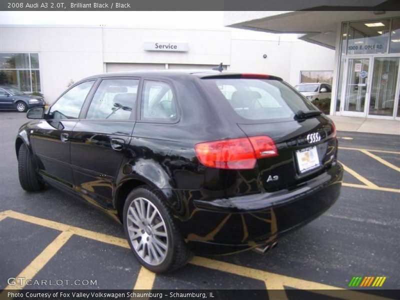 Brilliant Black / Black 2008 Audi A3 2.0T