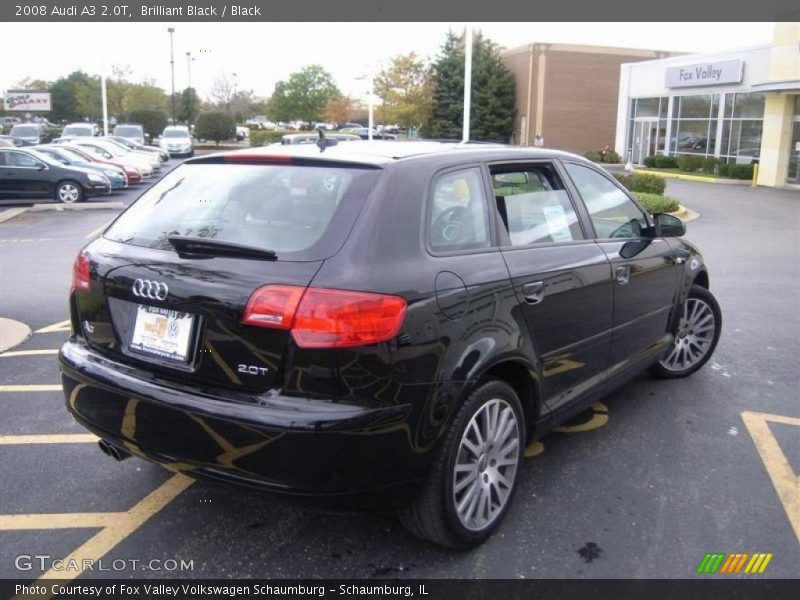 Brilliant Black / Black 2008 Audi A3 2.0T