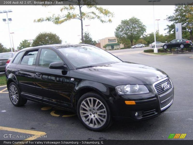 Brilliant Black / Black 2008 Audi A3 2.0T