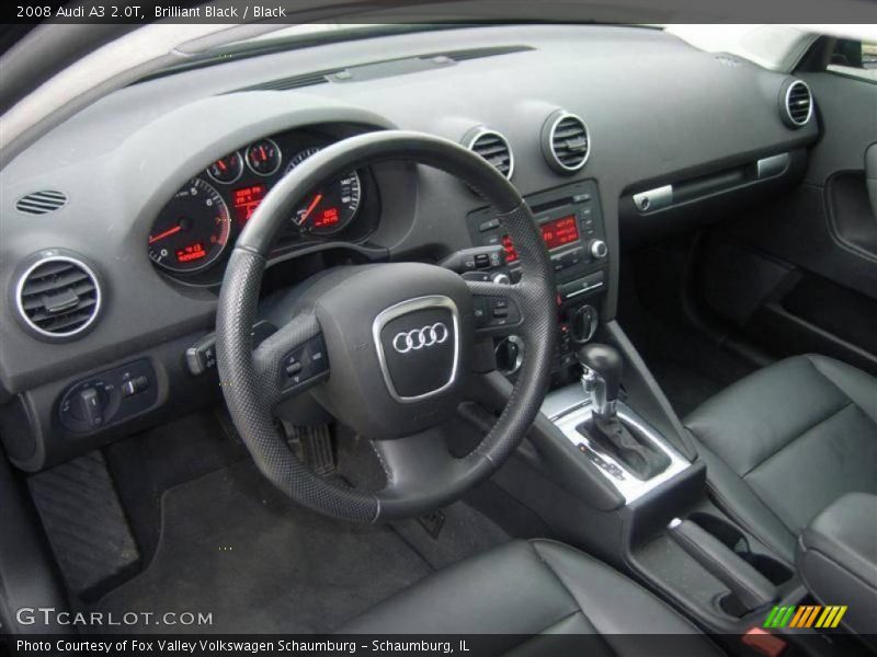 Brilliant Black / Black 2008 Audi A3 2.0T