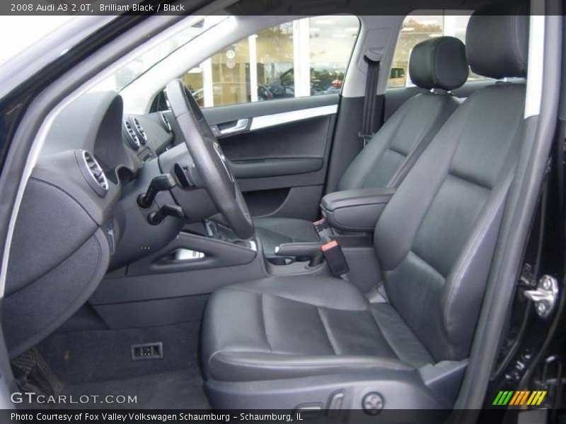 Brilliant Black / Black 2008 Audi A3 2.0T