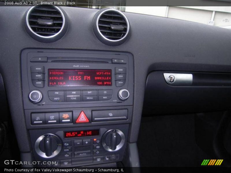 Brilliant Black / Black 2008 Audi A3 2.0T