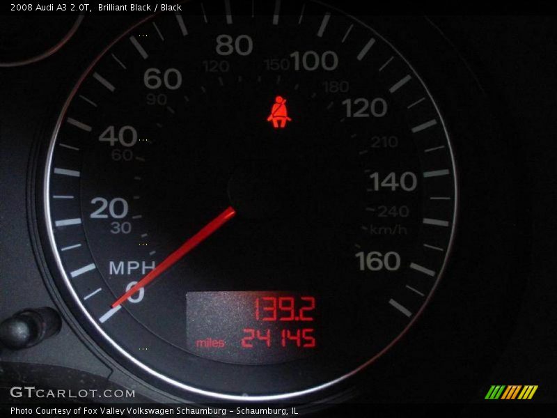 Brilliant Black / Black 2008 Audi A3 2.0T