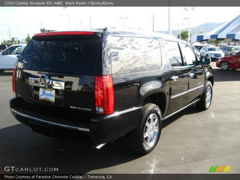 Black Raven / Ebony/Ebony 2009 Cadillac Escalade ESV AWD