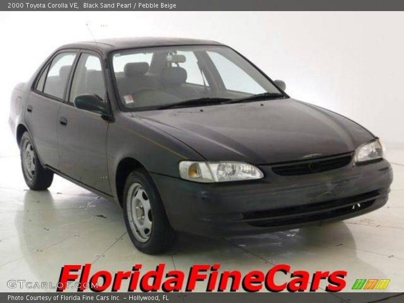 Black Sand Pearl / Pebble Beige 2000 Toyota Corolla VE