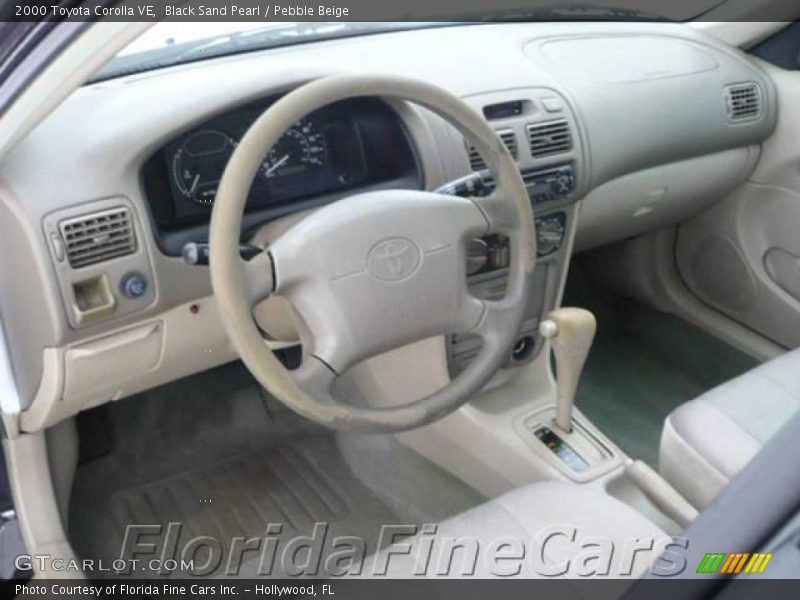 Black Sand Pearl / Pebble Beige 2000 Toyota Corolla VE