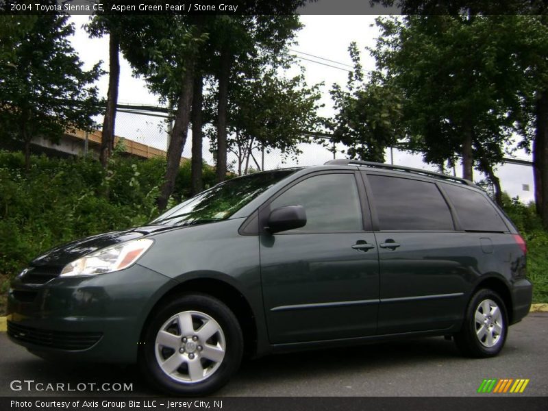 Aspen Green Pearl / Stone Gray 2004 Toyota Sienna CE