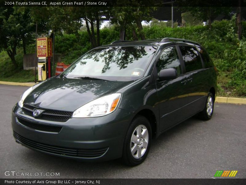 Aspen Green Pearl / Stone Gray 2004 Toyota Sienna CE