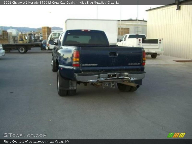 Indigo Blue Metallic / Graphite 2002 Chevrolet Silverado 3500 LS Crew Cab Dually