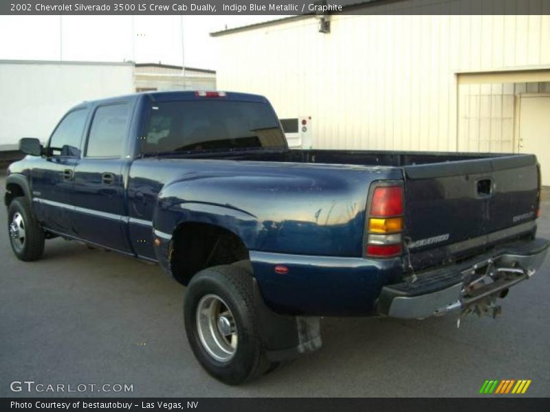 Indigo Blue Metallic / Graphite 2002 Chevrolet Silverado 3500 LS Crew Cab Dually