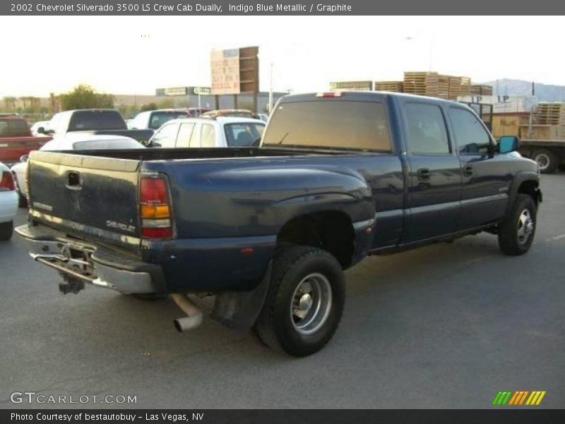 Indigo Blue Metallic / Graphite 2002 Chevrolet Silverado 3500 LS Crew Cab Dually