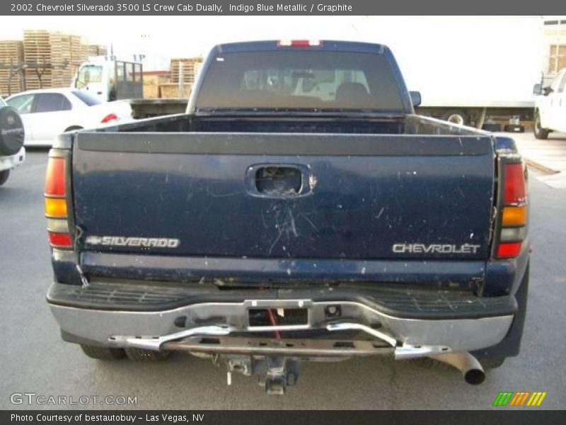 Indigo Blue Metallic / Graphite 2002 Chevrolet Silverado 3500 LS Crew Cab Dually