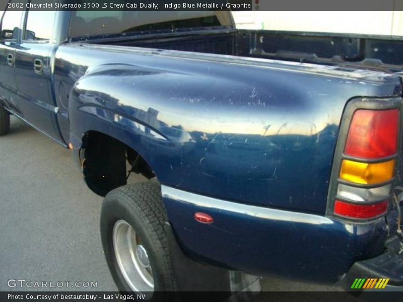 Indigo Blue Metallic / Graphite 2002 Chevrolet Silverado 3500 LS Crew Cab Dually