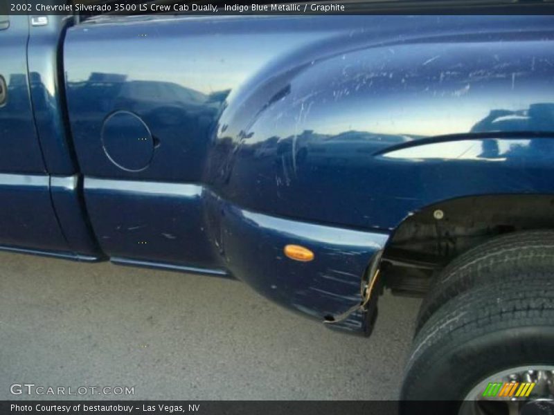 Indigo Blue Metallic / Graphite 2002 Chevrolet Silverado 3500 LS Crew Cab Dually