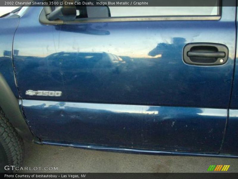 Indigo Blue Metallic / Graphite 2002 Chevrolet Silverado 3500 LS Crew Cab Dually