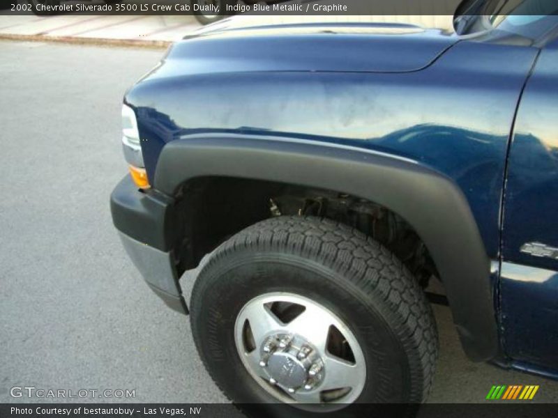 Indigo Blue Metallic / Graphite 2002 Chevrolet Silverado 3500 LS Crew Cab Dually