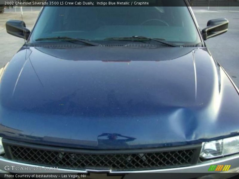 Indigo Blue Metallic / Graphite 2002 Chevrolet Silverado 3500 LS Crew Cab Dually